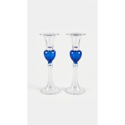 NY: Vintage Hand-Blown Cobalt Blue Candlestick Holder
