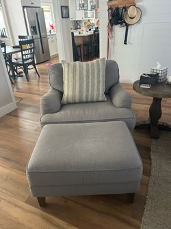 Living Spaces Grey Sofas and oversized chair
