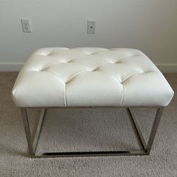 Ottoman-Bench-Accent Stool Faux leather
