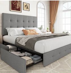 Queen Bed Frame with storage