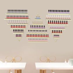 Nail Polish Organizer Display Rack Gold