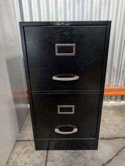 Warehouse sale --Sturdy Black 2-Drawer Filing Cabinet