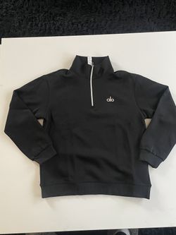 Alo Black Quarter Zip Size XL