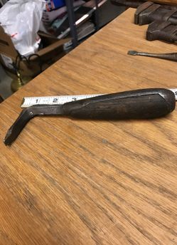 Vintage screw driver 8” Long with 90 degree bend.