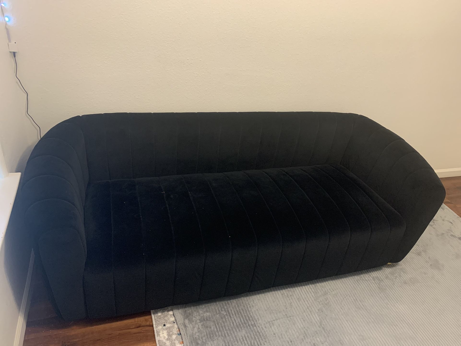 New Comfy Black Couch For Living Room