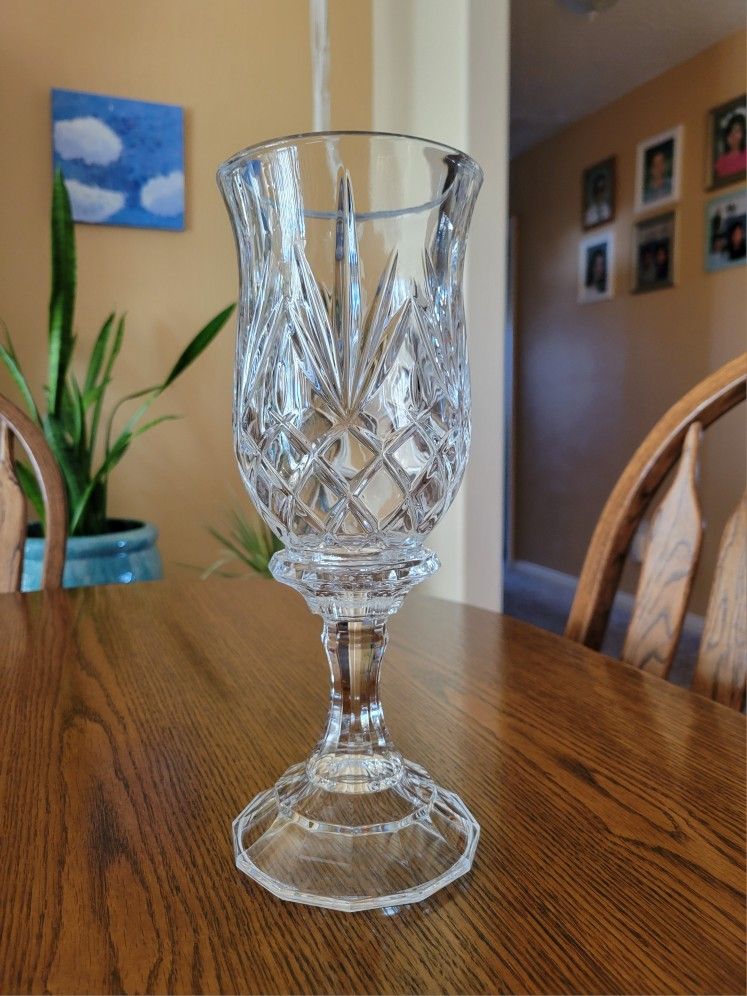 Princess House Highlights Led Crystal Hurricane Candle Lamp