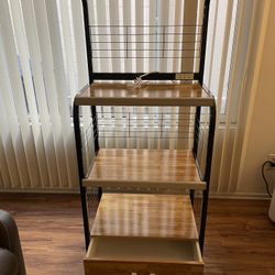 🔥Great looking shelf with microwave electric outlet .. 5 Feet Tall / 25 Inches long / 17 Inches in depth‼️‼️‼️ Different colors available 🔥$135