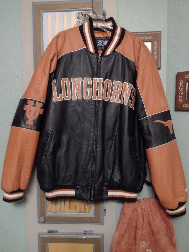 University Of Texas Longhorn leather Jacket.