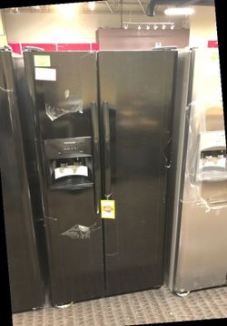 frigidaire side by side black refrigerator