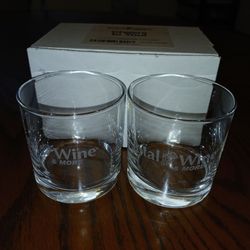 2 bourbon whiskey glass set