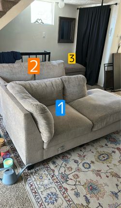 Sofa with ottoman