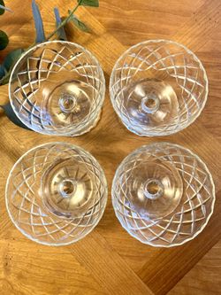 Footed stemware crystal dessert, sherbet, dishes