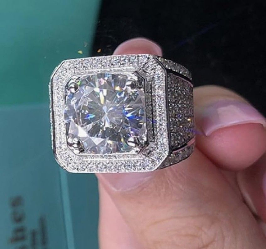 3ct Moissanite Diamond Ring Size 10 Nwb]