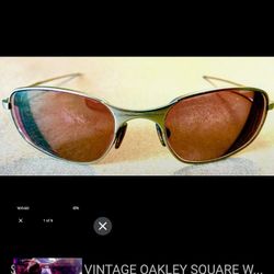 RARE VINTAGE OAKLEY SQUARE WIRE GEN 1 SUNGLASSES - Matte Gold Frame Great Shape!

(1(contact info removed))