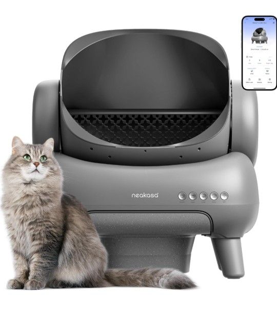 Neakasa M1 Open-Top Self Cleaning Cat Litter Box, Automatic Cat Litter Box with APP Control -NEW