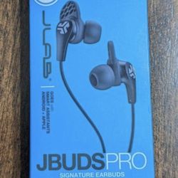 JLAB JBUDS PRO Premium Signature Black Earbuds With Universal Mic And Track Control 