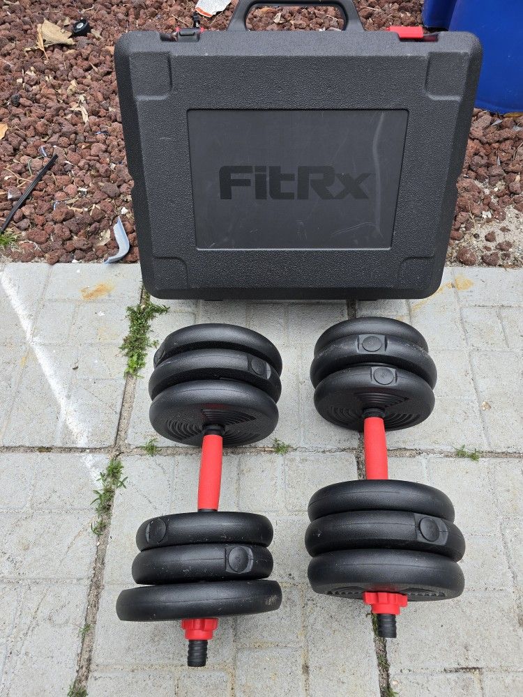 FITRX ADJUSTABLE DUMBBELLS 60lbs.