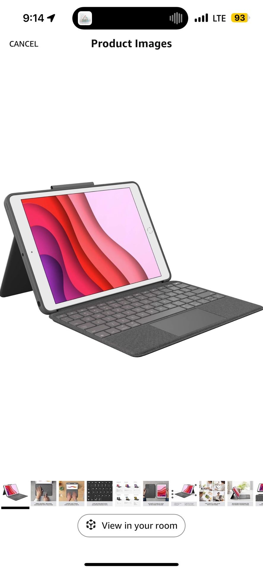 Logitech Ipad 7,8,9th Gen Keyboard and Case