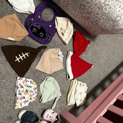 Baby Beanies, Bibs, And Shoes