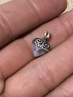 Sterling silver amethyst heart