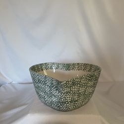 1994 HEART SHAPE GREEN SPONGE PAINT NESTING BOWLS