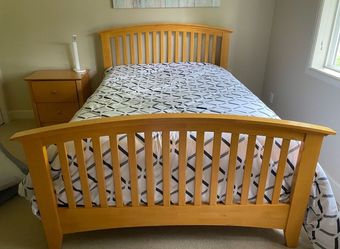 Full size Bed Frame- Box Spring Optional