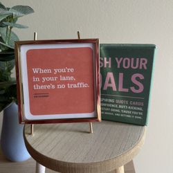 Gold Frame & Motivational Quote Cards