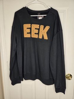 Hyde And Eek Black Halloween Sweatshirt with EEK Graphic NWT 2XL