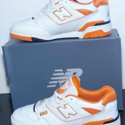 NEW BALANCE 550 ORANGE,WHITE,BLACK SIZE 12