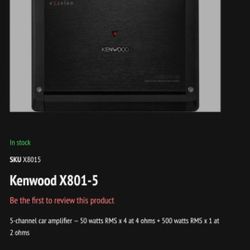 Kenwood Excelon 5 Channel Amplifier Absolutely Amazing Performance 