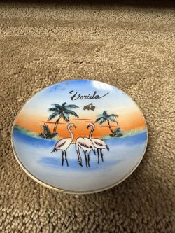 Collectible Vintage Florida Plate And Fish Spoon Holder