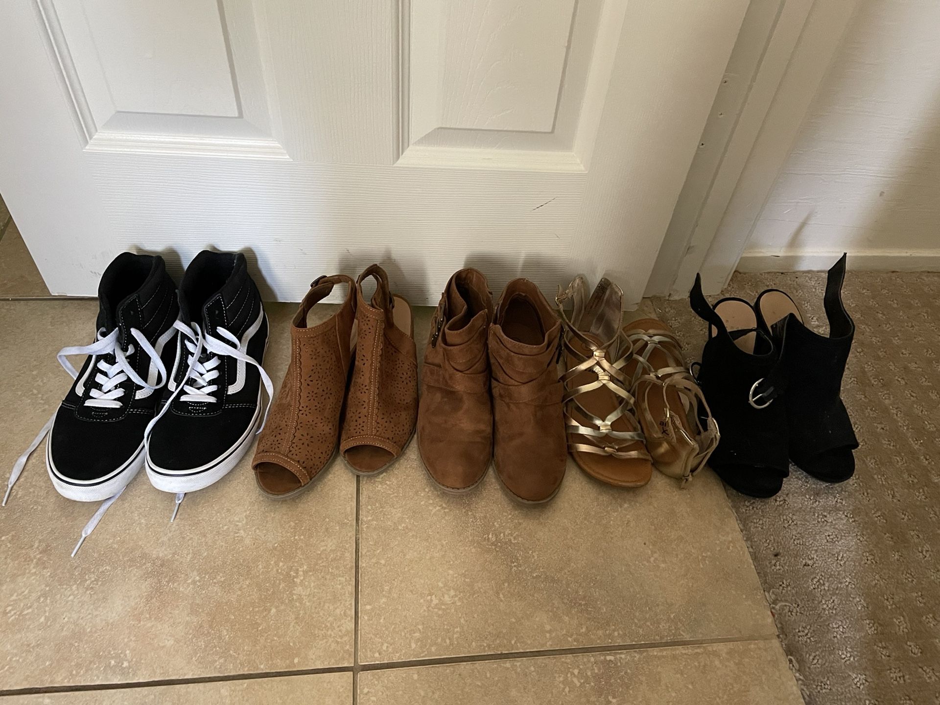 Girls Shoes, Sandals - Size 3 But The Highly Top Vans Size 5s