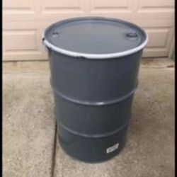 55 Gallon Steel Barrel With Removable Lid 