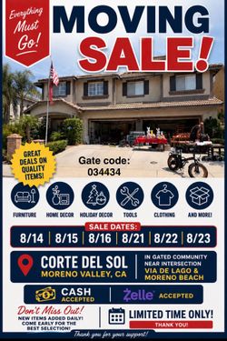 Moving Sale