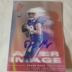 Drake Maye In Person On-Card Autograph (Has Authentication Sticker + Card) Read Description 