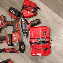 Assorted Milwaukee Tools