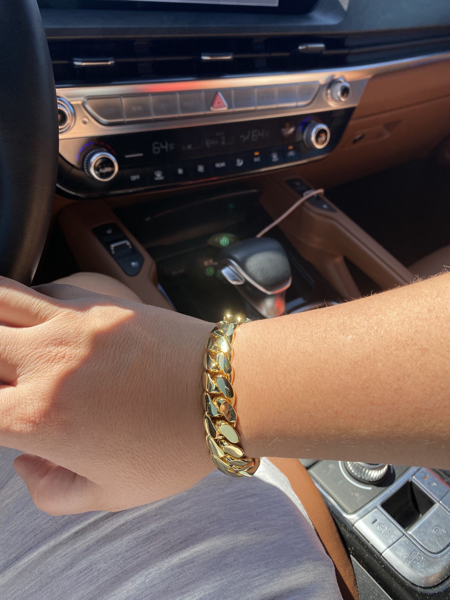14k Gold Plated Cuban Link Brace