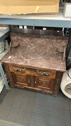 Marble top dresser cabinet dry bar