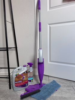 Spray Mop with Cleaning Supplies Bundle