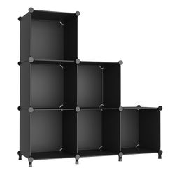 6 Cube Waterproof Hard Plastic Easy Clean DIY Organizer Storage Shelves New Condition