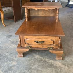 Wood End Table