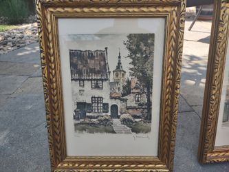 Vintage Numbered Watercolor Prints