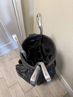 Golf Bag and Clubs Cover, Takara Sport Inc, Leather, excellent