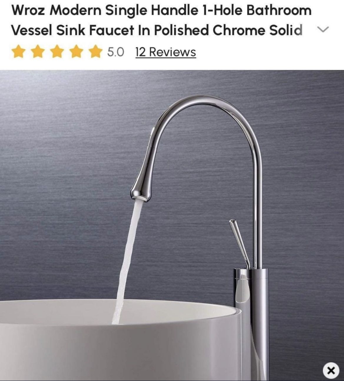 Wroz Modern Single Handle 1-Hole Bathroom Vessel Sink Faucet In Polished Chrome Solid Brass A81