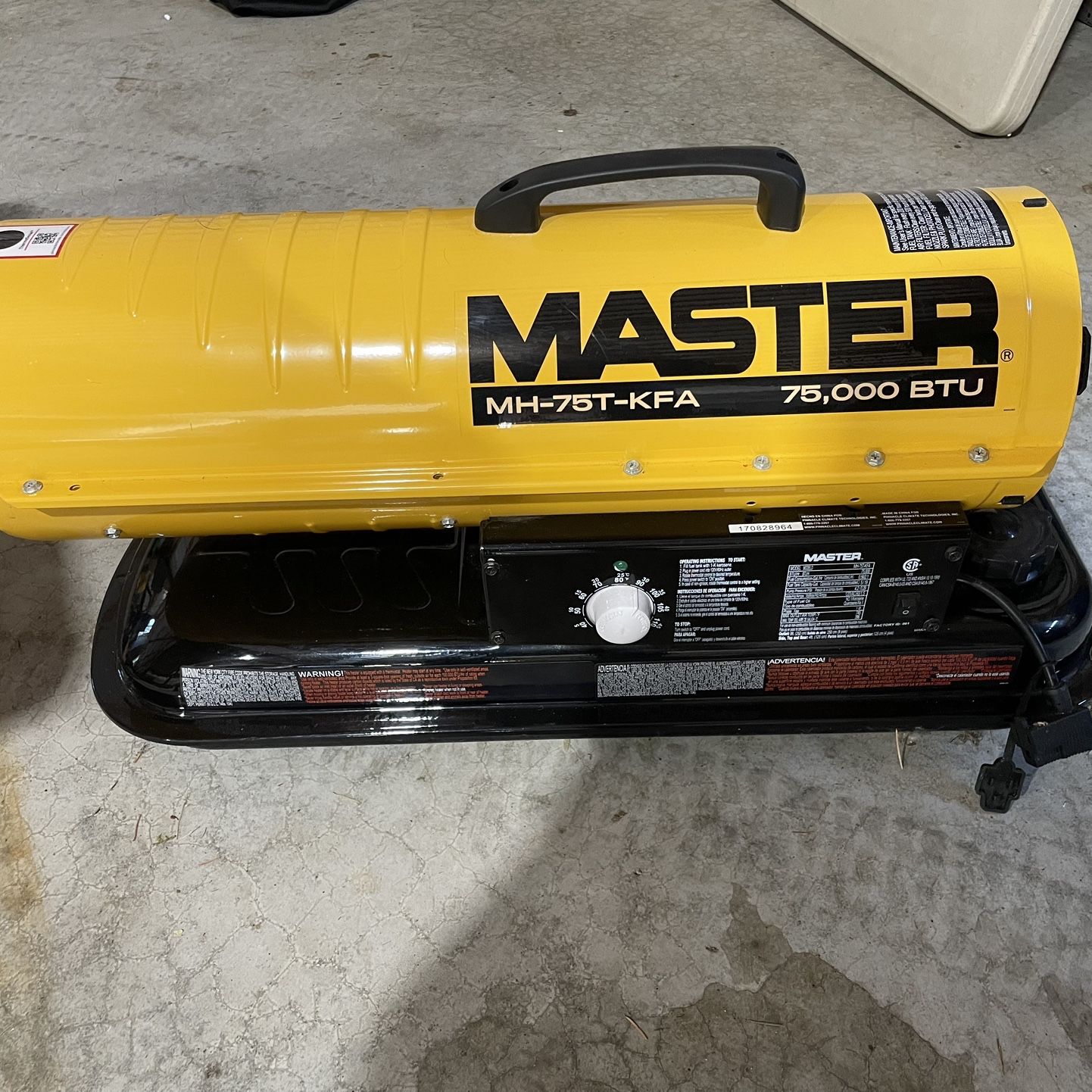 Master MH-75T-KFA Forced Air Heater for Sale in Enumclaw, WA - OfferUp