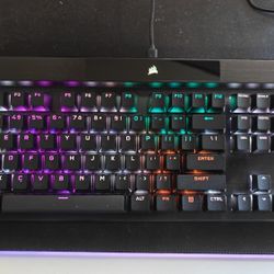 CORSAIR - K70 RGB PRO Full-size Wired Mechanical Cherry MX Speed Linear Switch Gaming Keyboard with PBT Double-Shot Keycaps - Black