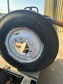 Truck tire and rim