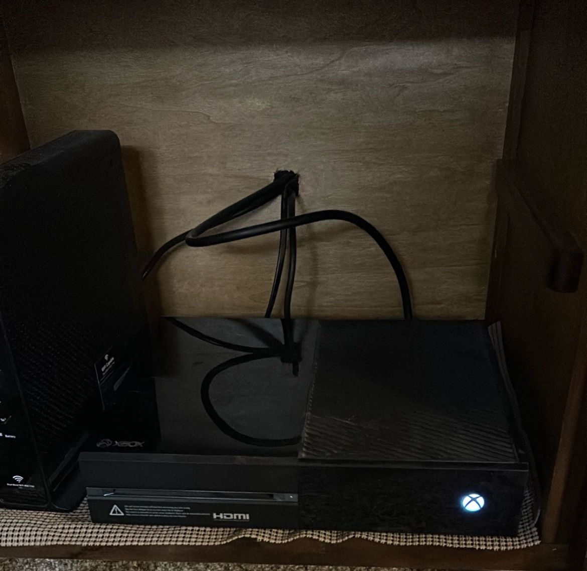 Black Xbox One (Factory Reset) & Controllers