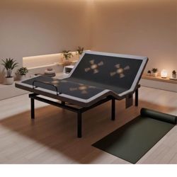 Amada Adjustable Bed Frame Queen Size, Electric Bed with Head & Foot Incline, Zero-Clearance and Zer