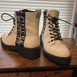 White Guess Boots